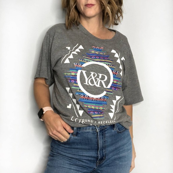 YOUNG & RECKLESS Aztec Graphic T Shirt - Picture 1 of 3